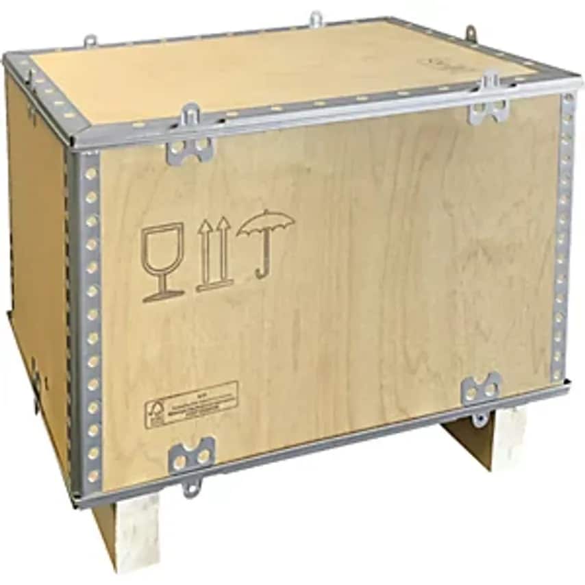 DURBIANO SRL Wooden Folding Box, With 2-way and 4-way Runners, LxWxH 580 X 380 X