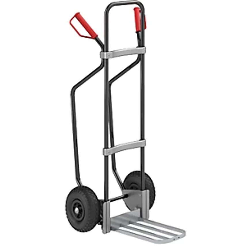 EUROKRAFTpro Sack Truck with Runners - Black - Parcel Footplate WxD 4- you get 5