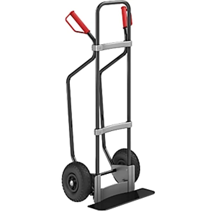 EUROKRAFTpro Sack Truck With Runners, Black, Footplate WxD 450 X 160m- you get 5