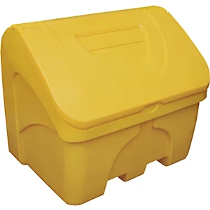 EUROKRAFTpro Storage and Grit Container, Capacity 400 L, Yellow- you get 3