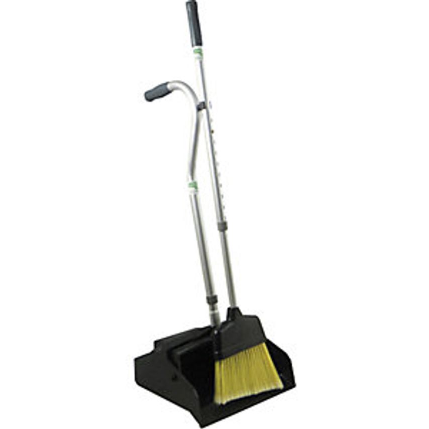 RS-Reinigungssysteme Dustpan With Broom, Telescopic Handle, Extendabl- you get 2