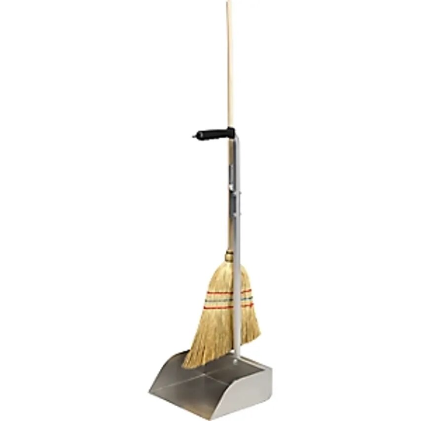 FLORA WILH. FRSTER DUSTY ORIGINAL Long Handle Dustpan, Incl. Broom, Pack Of 2, A