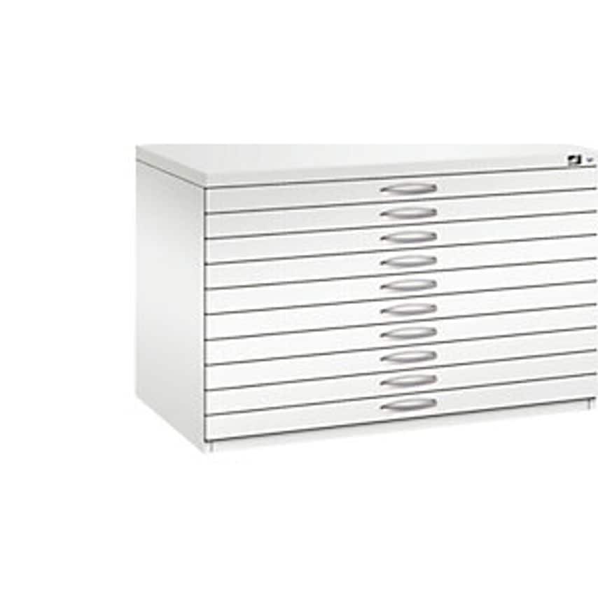 C&P Drawing Cabinet, A1, 10 Drawers, Height 760mm, Traffic White