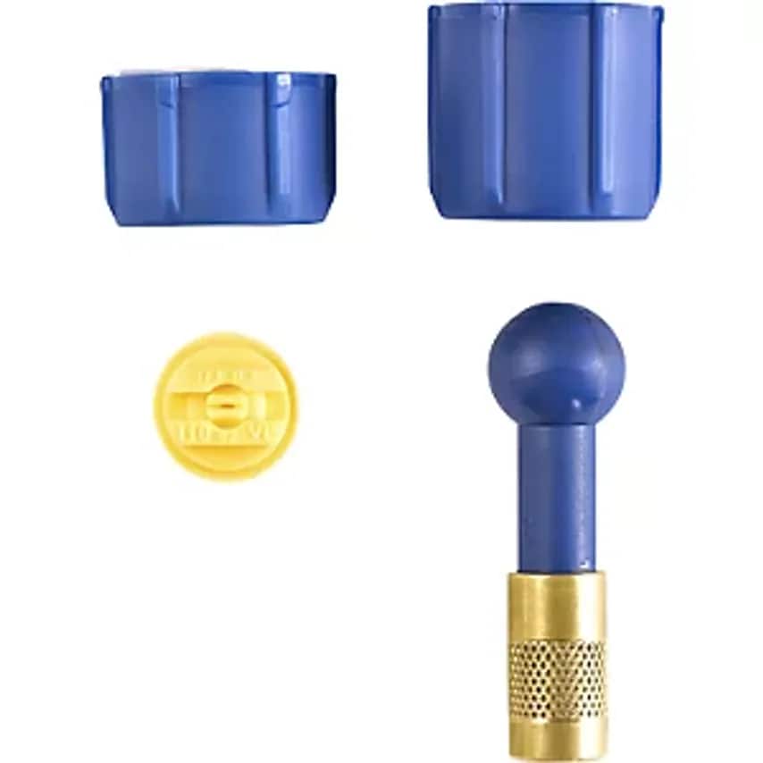 PRESSOL Schmiergerte Set of Nozzles, For Solvents, Brass/Blue/Yellow- you get 6