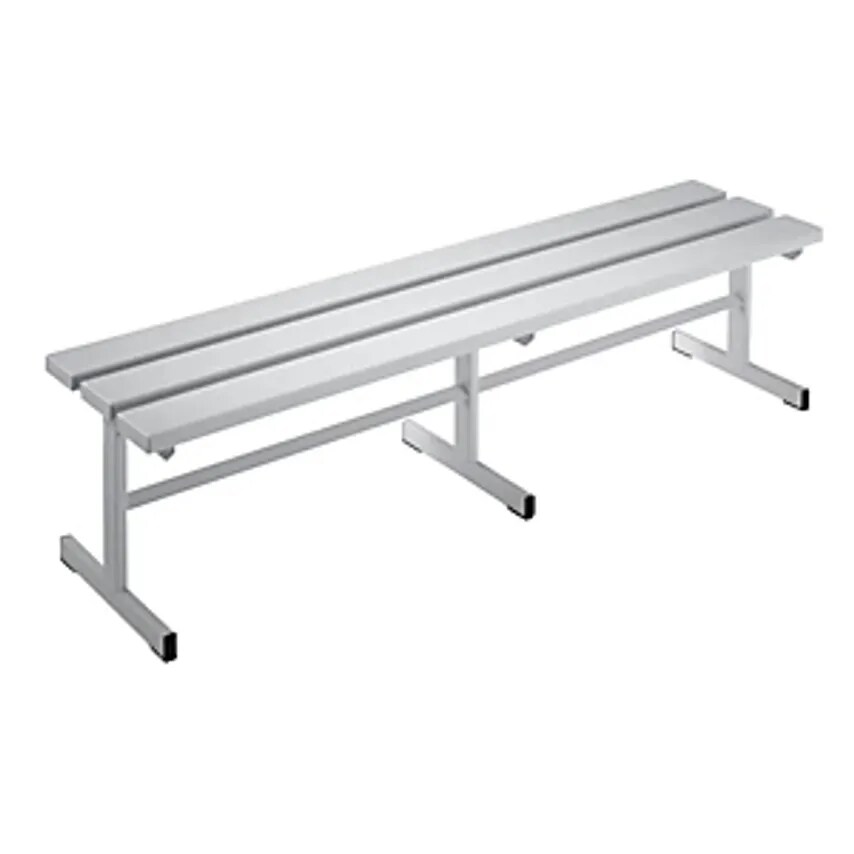 WOLF Cloakroom Bench, Single Sided Seat, Light Grey, 1500mm Length