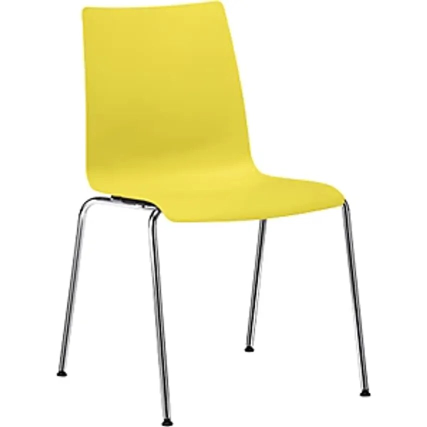 PROSEDIA SNIKE Contoured Plastic Chair, One Piece Seat PP, Yellow