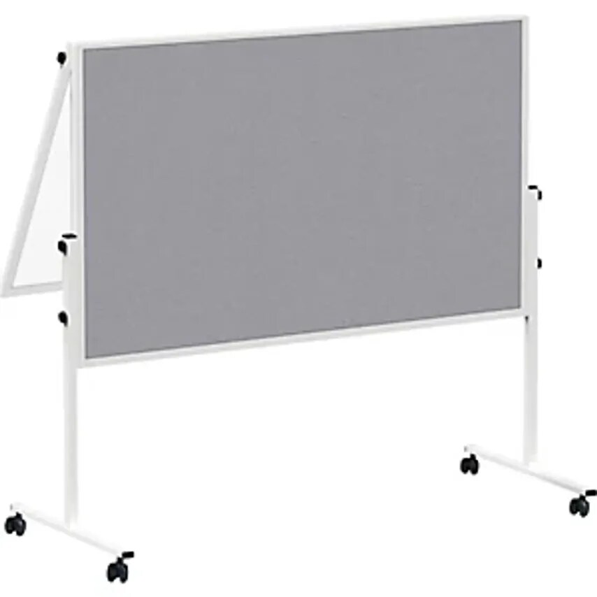 Maul Presentation Board, Mobile, Folding, Whiteboard/Felt Surface Grey