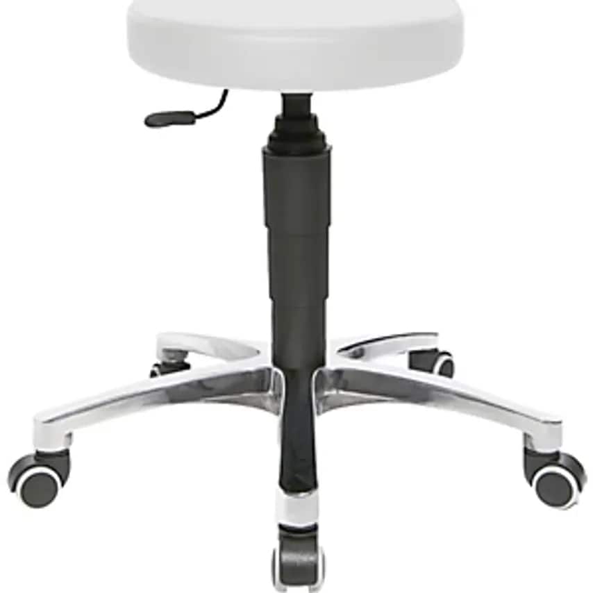 TOPSTAR TEC 70 Swivel Stool, Vinyl Cover, White