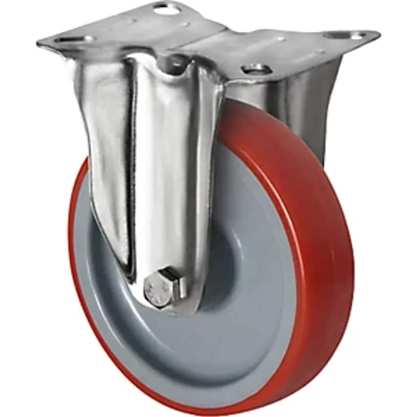 EUROKRAFTpro PU Tyres On Nylon Rim, Wheel  X Width 80 X 32mm, Fixed C- you get 2