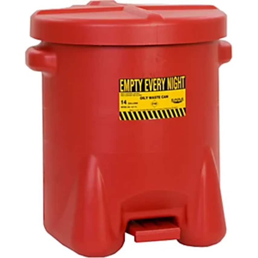 Shop Justrite PE Safety Disposal Can For Aggressive Media, Capacity 53