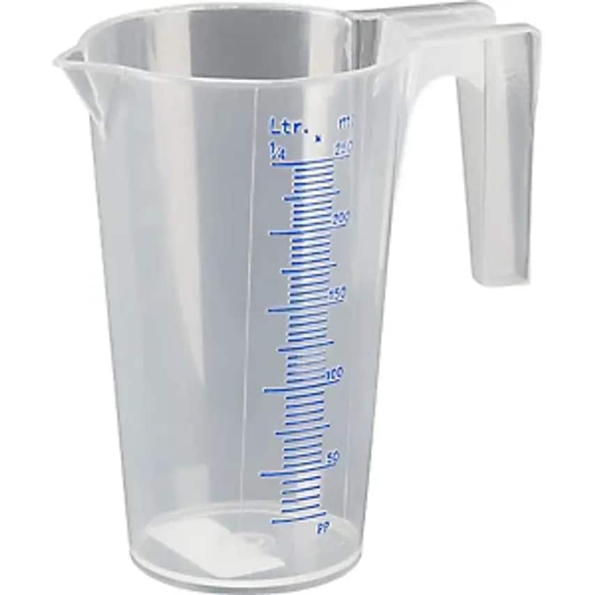 PRESSOL Schmiergerte Transparent Measuring Cup, 0.25 L, Pack of 12, P- you get 5