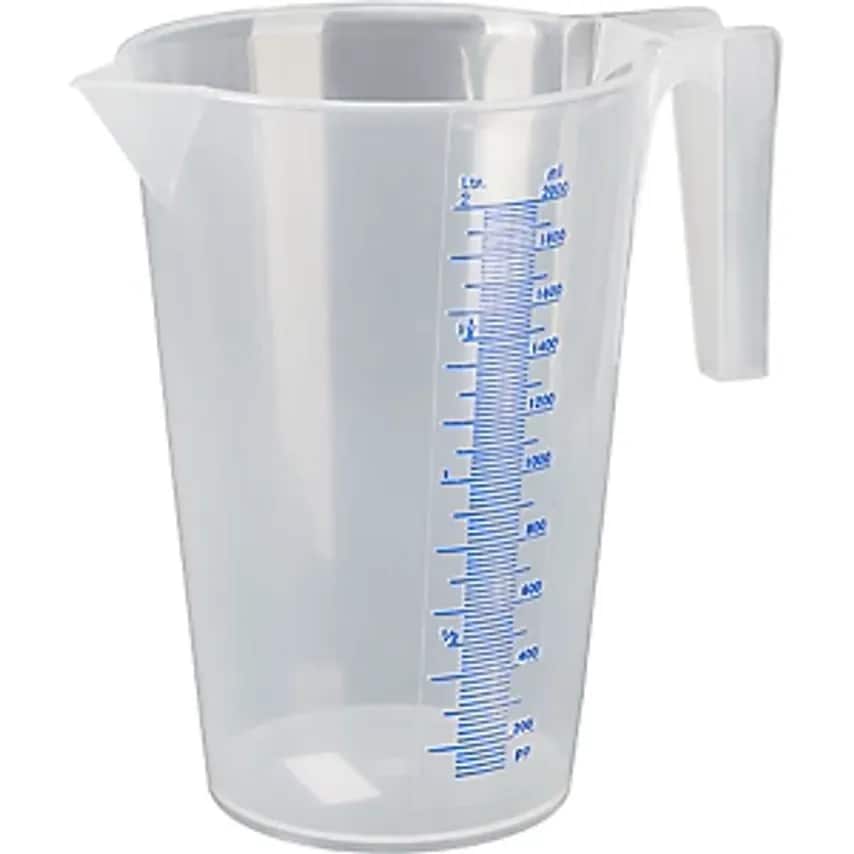 PRESSOL Schmiergerte Transparent Measuring Cup, 2 L, Pack of 6, PP, W- you get 5