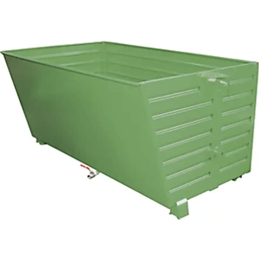 EUROKRAFTpro BSL Stacking Tilting Skip For Metal Swarf, Capacity 2 m, Reseda Gre