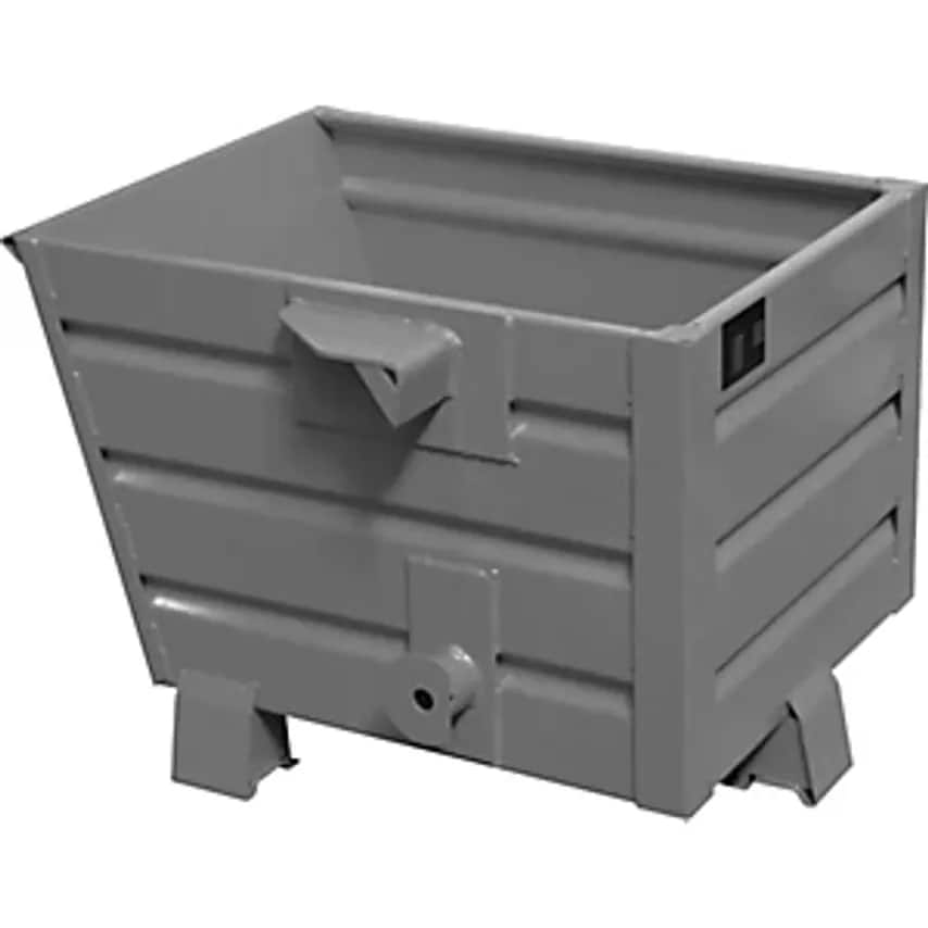EUROKRAFTpro BSS Stacking Tilting Skip For Metal Swarf, Capacity 0.3 m, Mouse Gr