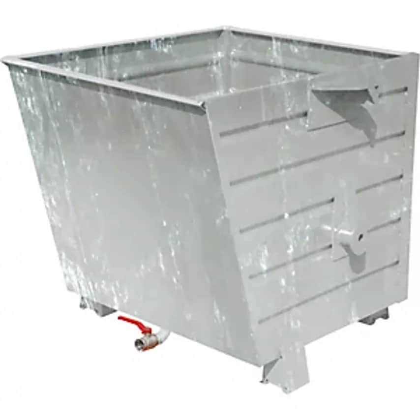 EUROKRAFTpro BSS Stacking Tilting Skip For Metal Swarf, Capacity 0.55 m, Hot Dip