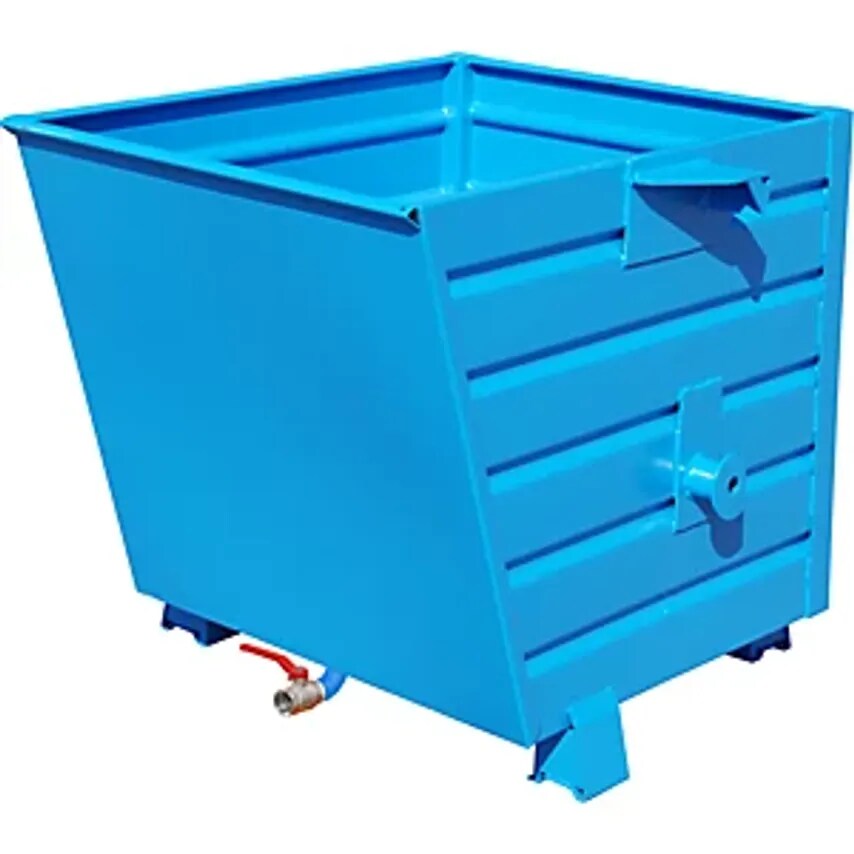 EUROKRAFTpro BSS Stacking Tilting Skip For Metal Swarf, Capacity 0.55 m, Light B