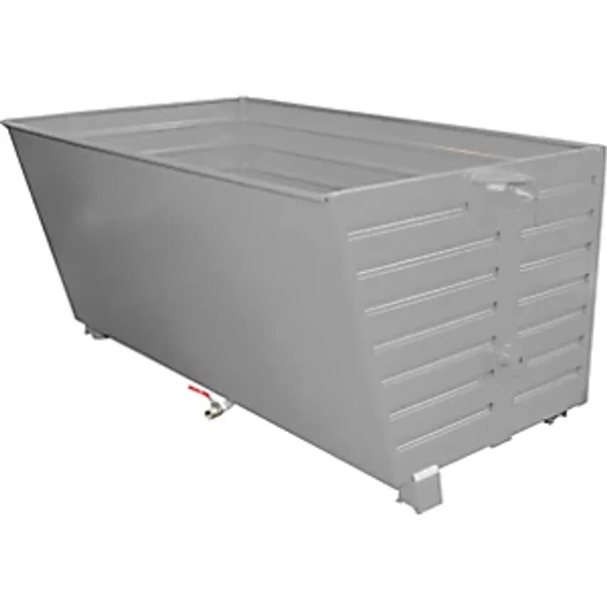 EUROKRAFTpro BSS Stacking Tilting Skip For Metal Swarf, Capacity 2 m, Mouse Grey