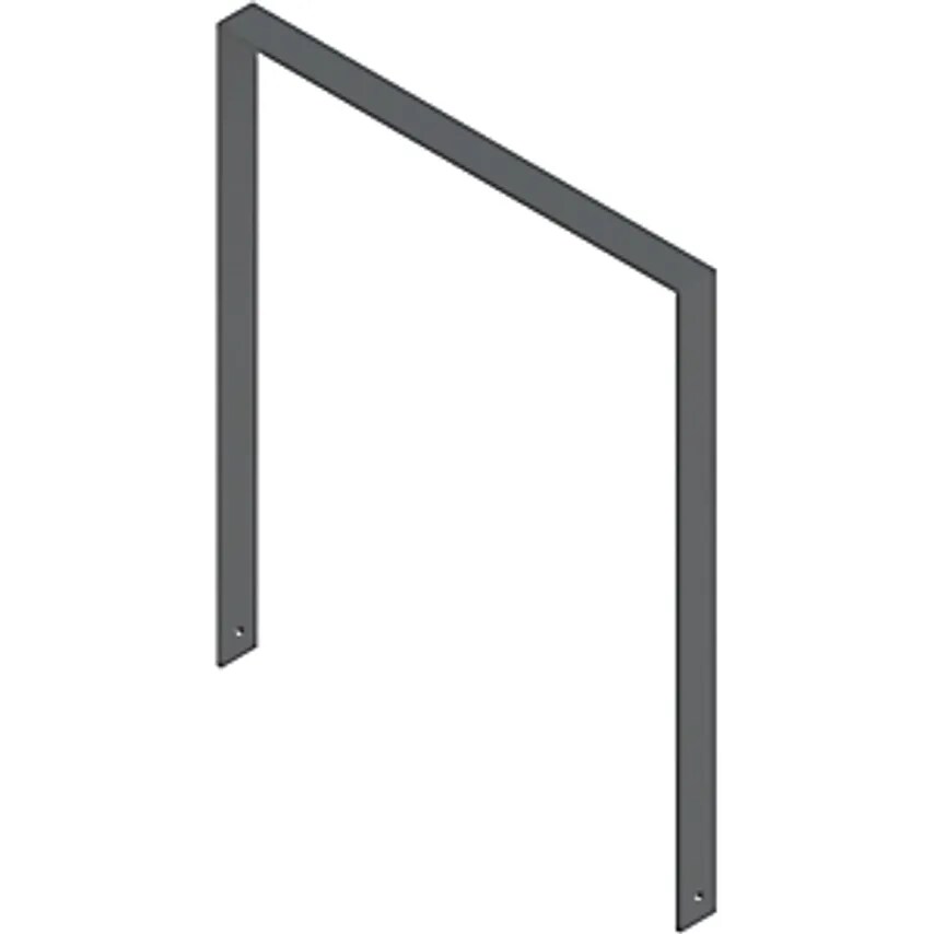 SCHAKE Bicycle Parking Rail, Hot Dip Galvanised, Iron Glimmer, Straight Model, W