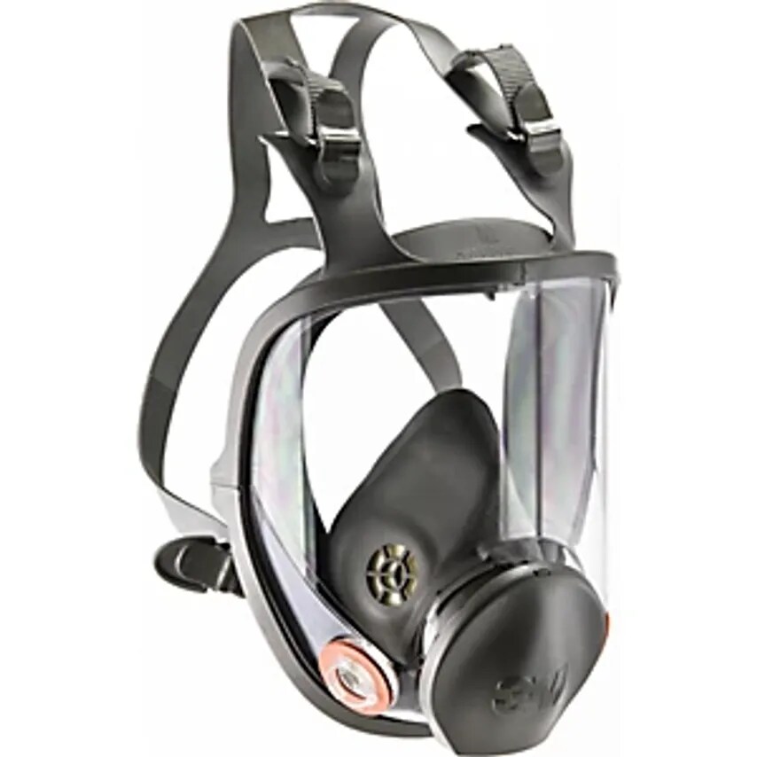 3M 6000 Series Full Face Mask, Reusable, without Filter, Size M- you get 10