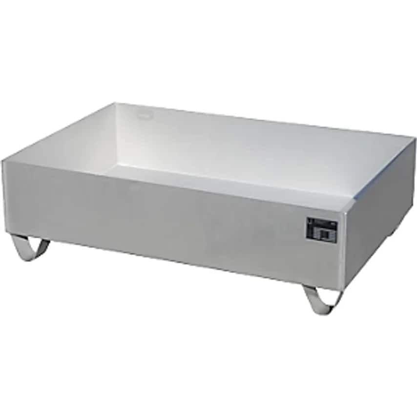 EUROKRAFTpro Stainless Steel Sump Tray, For 200 L Drums, 2 Drums, LxW- you get 3