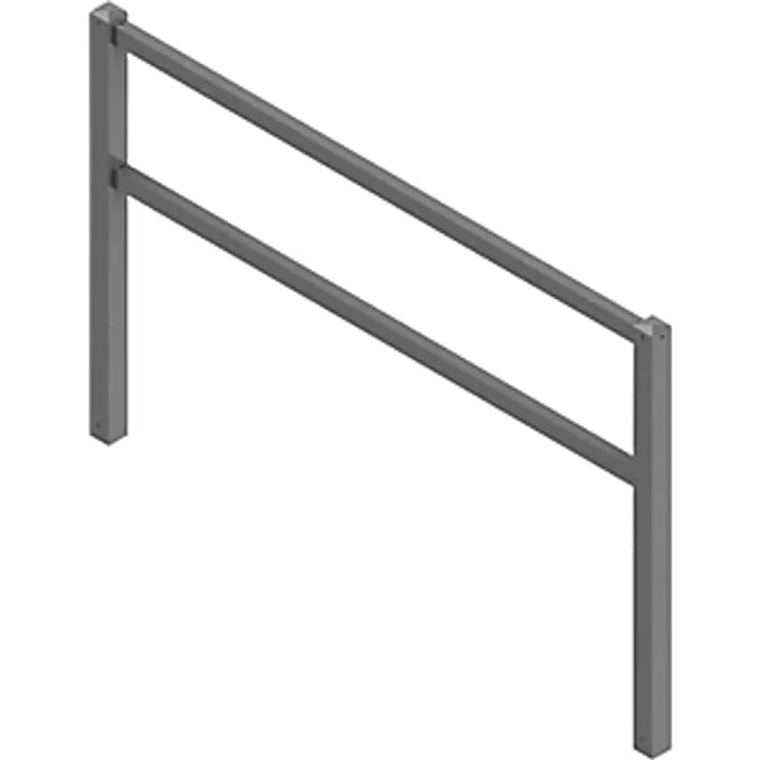 SCHAKE Access Barrier, Welded, With Top Rail And Knee Rail, Hot Dip Galvanised,