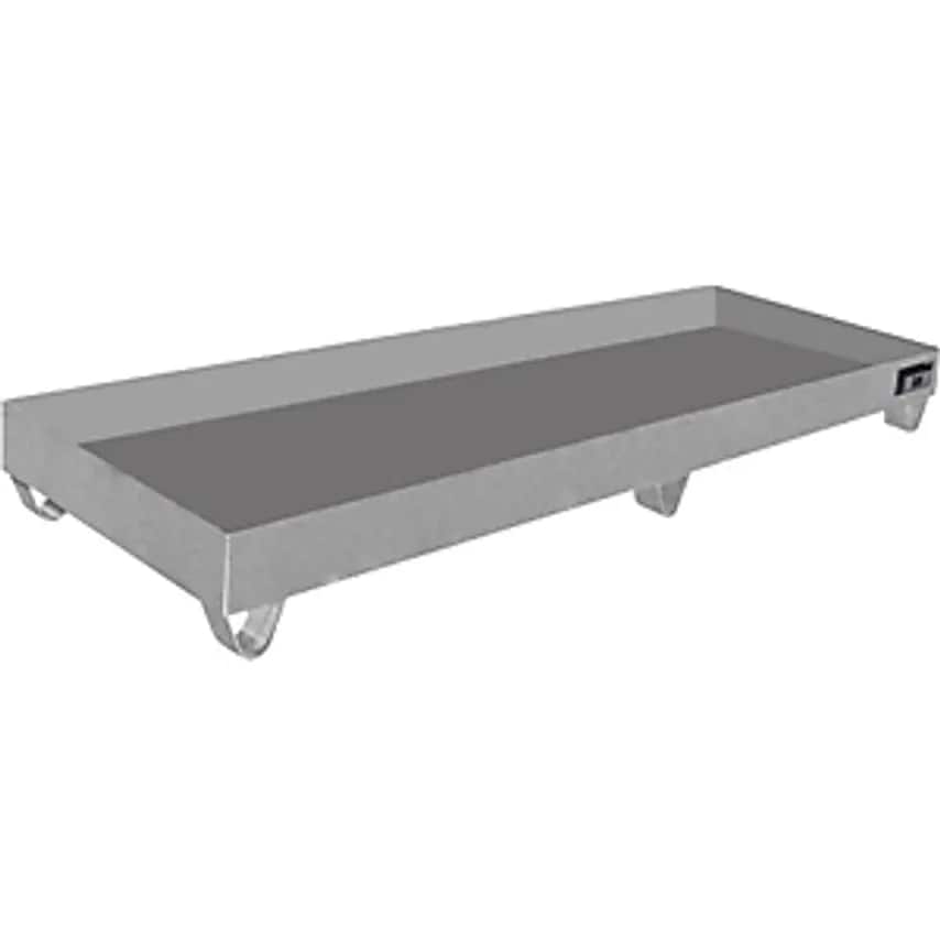 EUROKRAFTpro Stainless Steel Sump Tray, for 200L Drums, 4 Drums, LxWx- you get 3