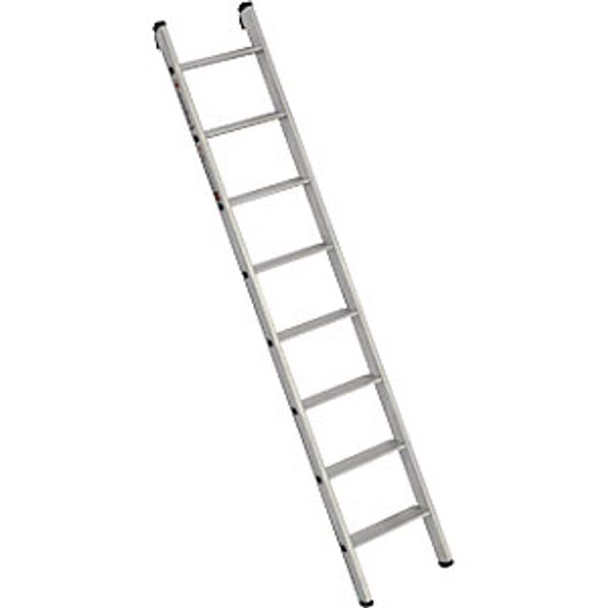 EUROKRAFTpro Lean To Step Ladder, Width 380mm, 8 Steps
