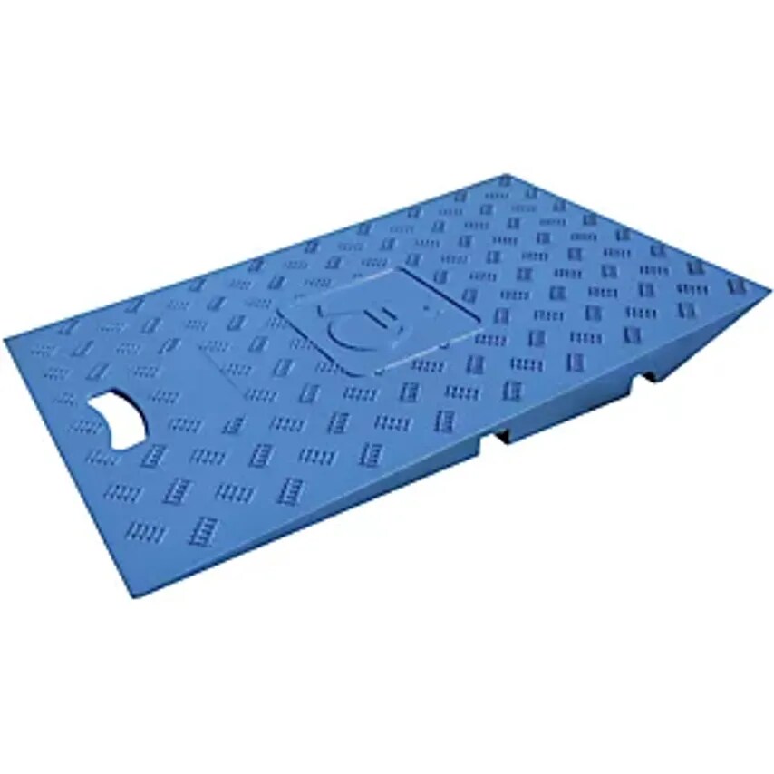 Set Of Wheelchair Ramps For Cable Duct, LxWxH 744 X 440 X 75mm, Blue