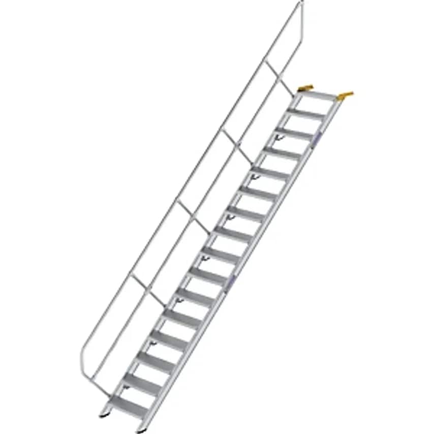 MUNK GmbH Industrial Steps, Aluminium Steps, Step Width 800mm, 16 Steps