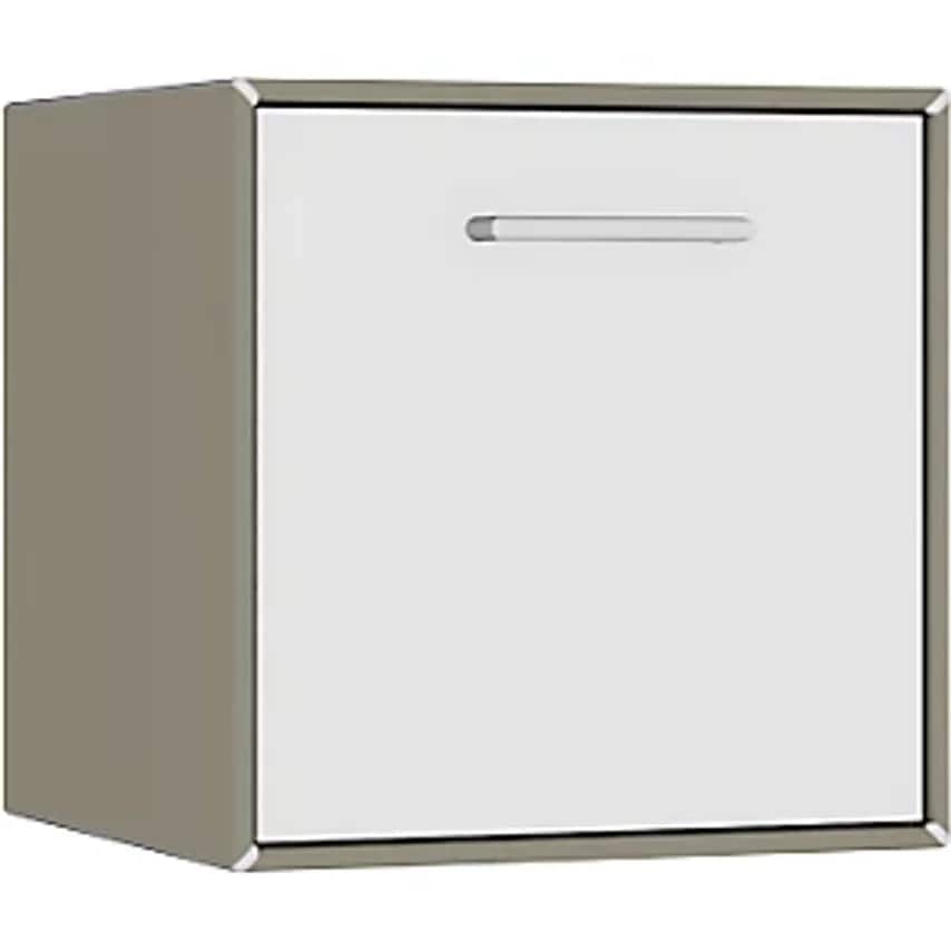 MAUSER Single Box, Suspended, 1 Drawer, Width 385mm, Beige Grey/Pure White