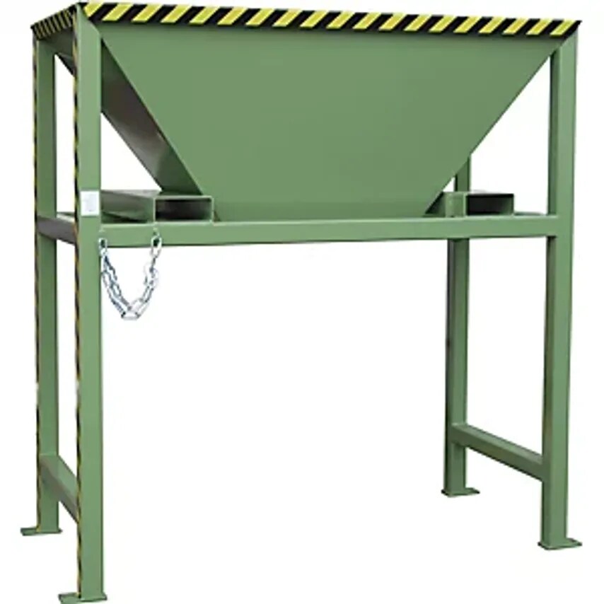 EUROKRAFTpro Filling Hopper, LxWxH 980 X 1980 X 2050mm, With Mobile Stand, Resed