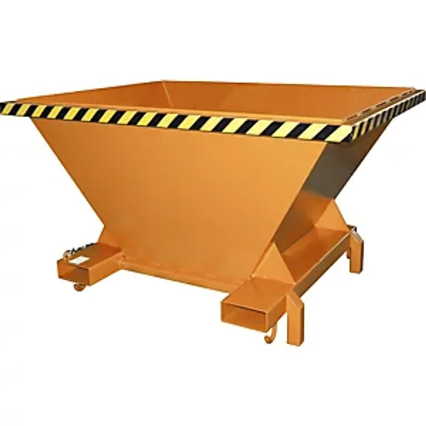 EUROKRAFTpro Filling Hopper, LxWxH 1320 X 1710 X 990mm, With Support Feet, Yello