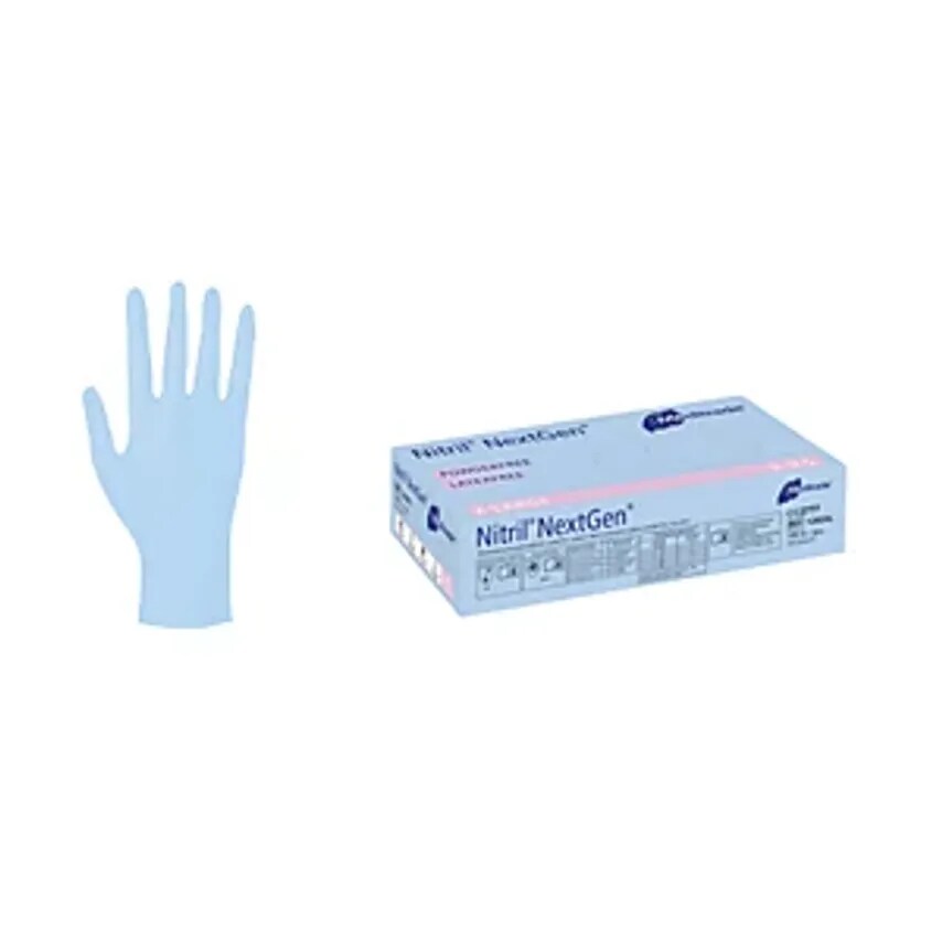 Meditrade Meditrade Nitrile Disposable Gloves, Pack Of 1000, Food Grade, Blue, S