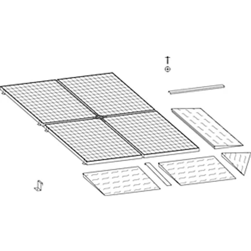 LACONT Edge Connector For Steel Low Profile Sump Tray, Zinc Plated, WxD 100 X 30