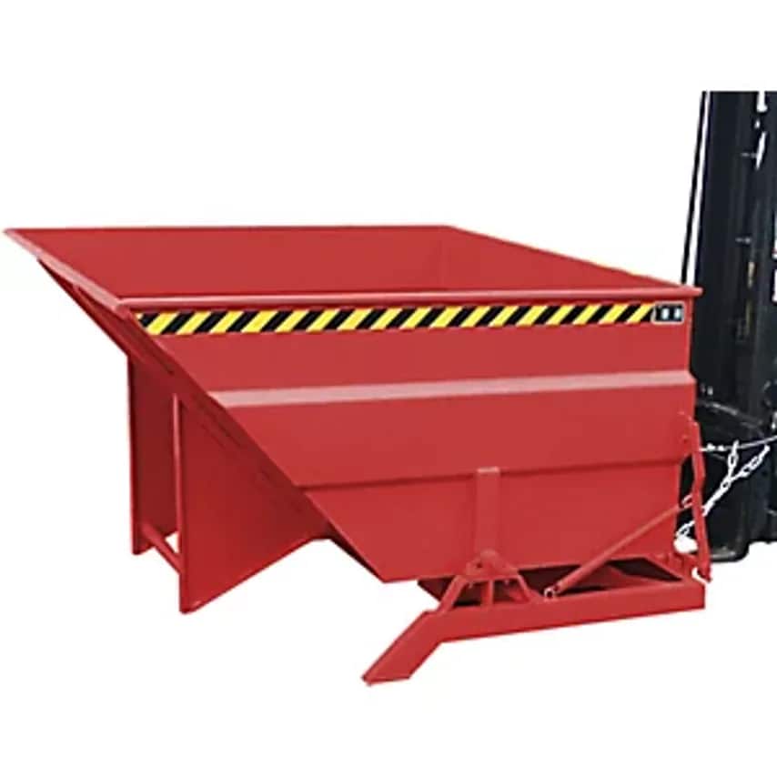 EUROKRAFTpro XXL Tilting Skip With Positioning Aid, Capacity 2 m, Flame Red