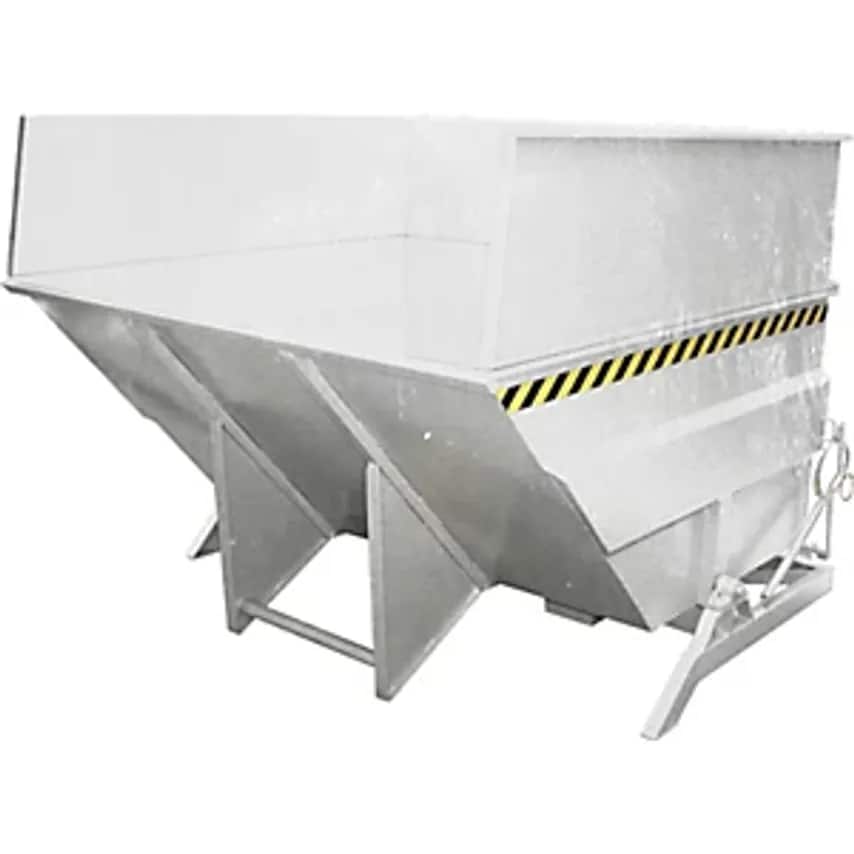 EUROKRAFTpro XXL Tilting Skip With Positioning Aid, Capacity 5 m, With Stacking