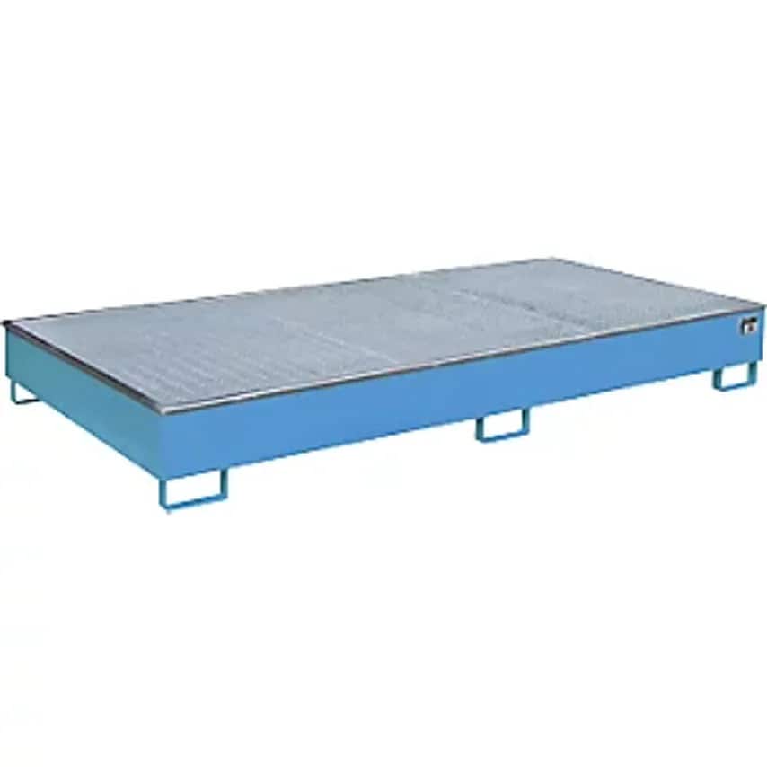 EUROKRAFTpro Base Sump Tray With PE Insert, With Grate, 540 L, LxWxH 2665 X 1315