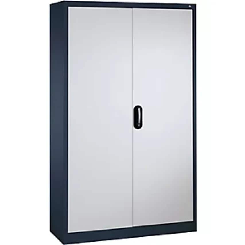 C&P ACURADO Universal Cupboard, WxD 1200 X 500mm, Black Grey/White Aluminium