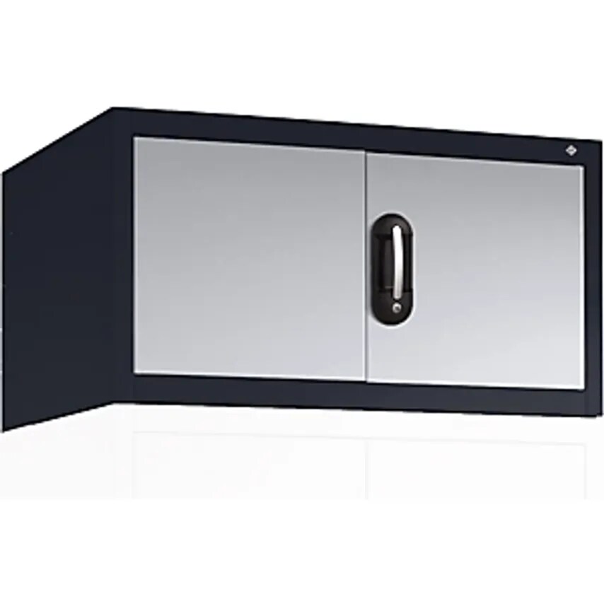 C&P ACURADO Add-On Cupboard With Hinged Doors, HxWxD 500 X 930 X 500mm, Black Gr