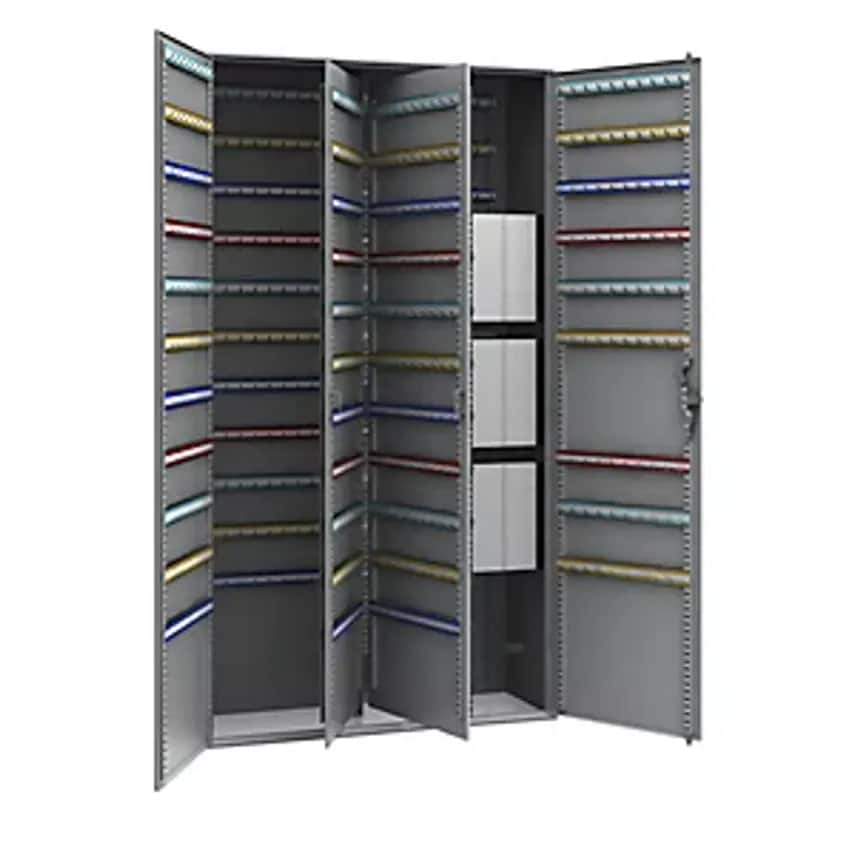 EUROKRAFTpro Key Cabinet, 2-door, HxWxD 1300 X 730 X 250mm, 860 Hooks