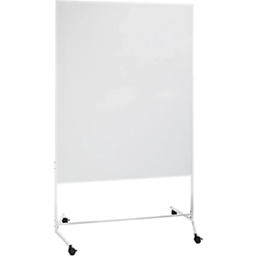 Mobile Pinboard, Whiteboard, WxH 1200 X 1500mm, White