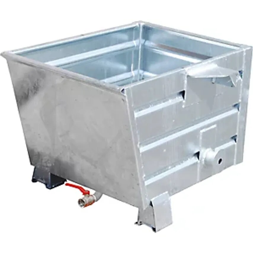 EUROKRAFTpro BSL Stacking Tilting Skip For Metal Swarf, Capacity 0.3 m, Hot Dip