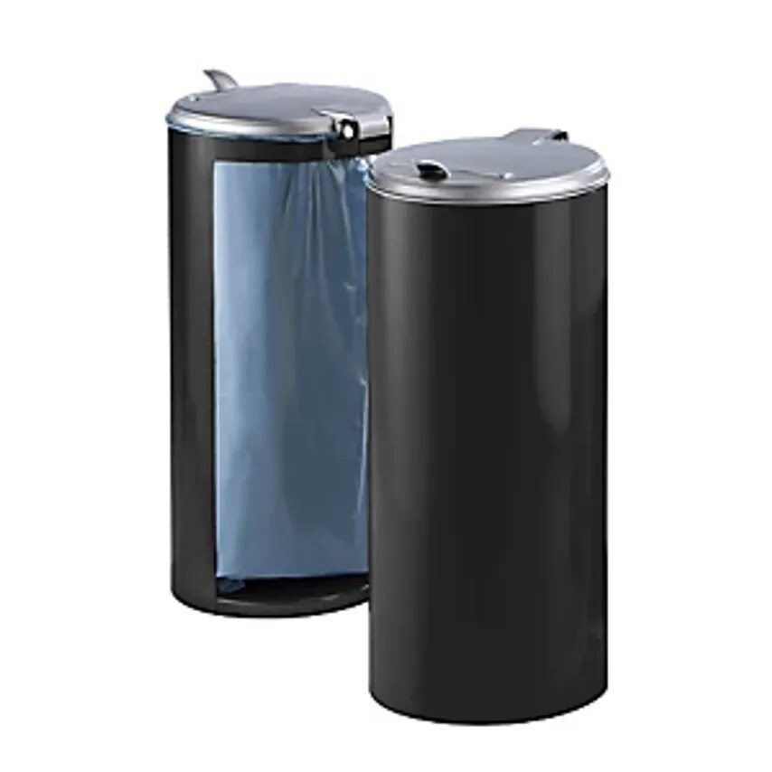 VAR Sheet Steel Waste Collector - For Capacity 120 L - Front Concealed, Charcoal