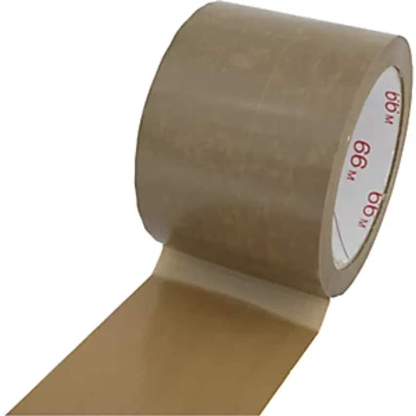 HADE PVC Packing Tape, Standard, Pack Of 24 Rolls, Brown, Tape Width 75mm