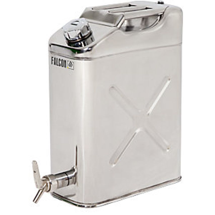 DENIOS Safety Canister With Fine Dosage Tap, Stainless Steel, Capacit- you get 5