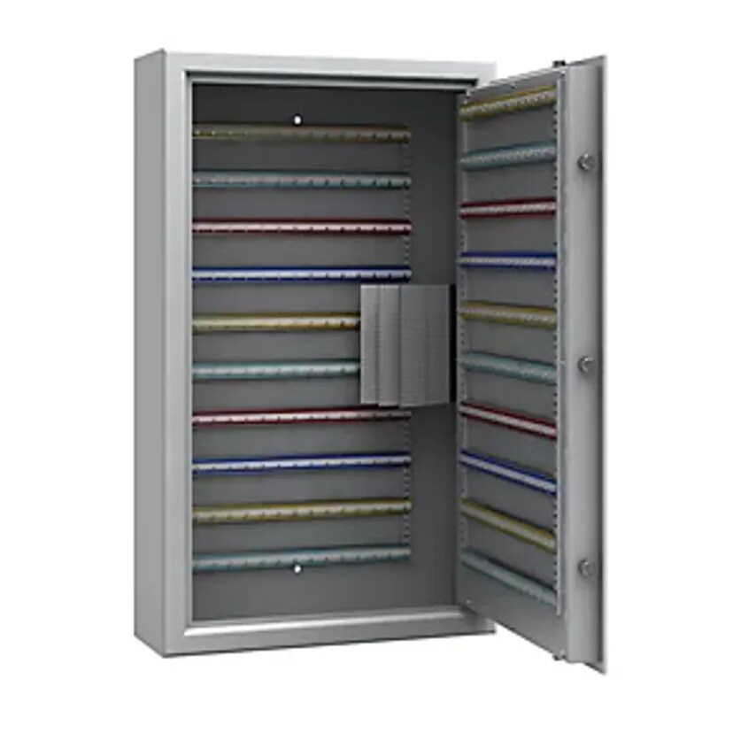 ISS Key Safe, Light Grey, Adjustable Hook Strips, 300 Hooks, HxWxD 1000 X 600 X