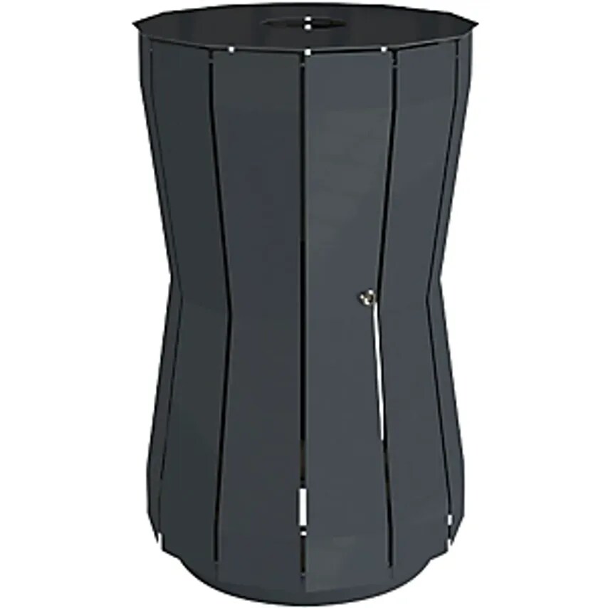 RENNER Outdoor Waste Collector, Capacity 105 L, HxWxD 960 X 605 X 605mm, Charcoa