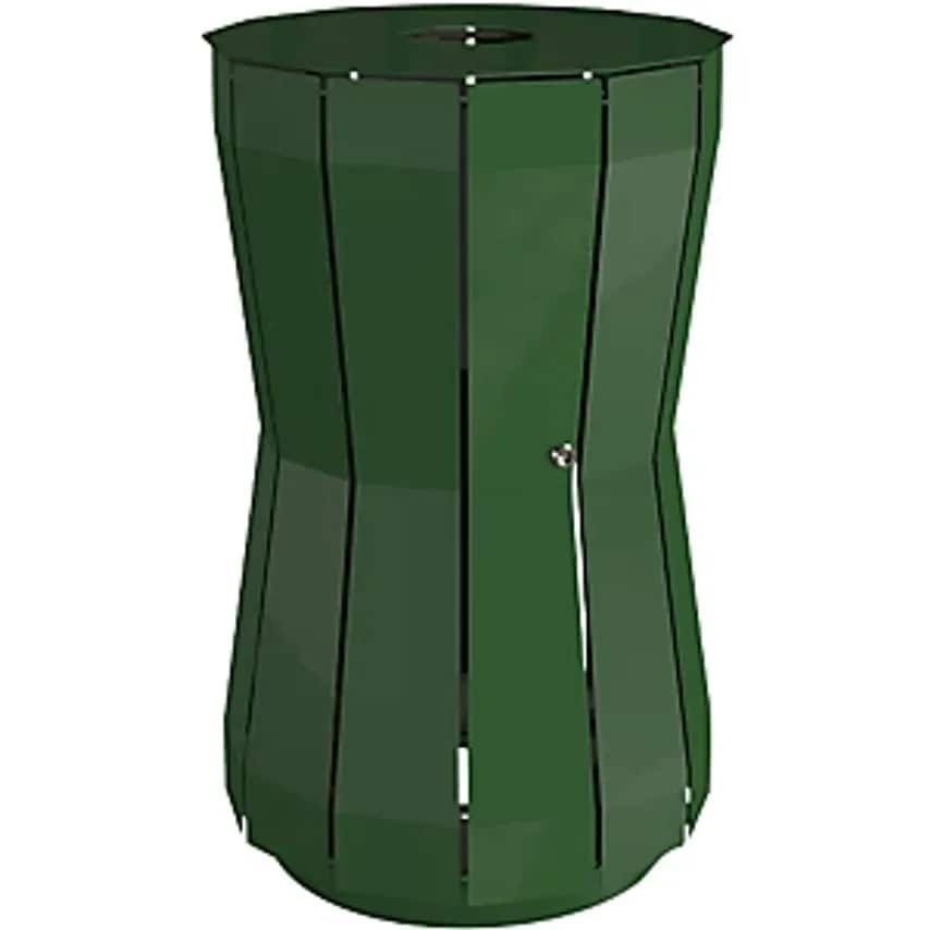 RENNER Outdoor Waste Collector, Capacity 105 L, HxWxD 960 X 605 X 605mm, Moss Gr