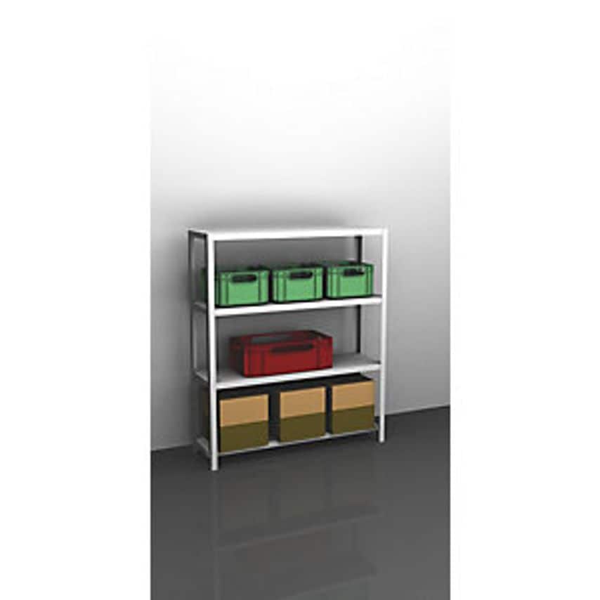 EUROKRAFTpro Bolt-together Shelf Unit - Light Duty - Plastic Coated, Height 1500
