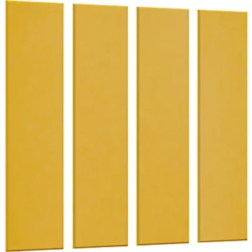 EUROKRAFTpro Acoustic Wall Panel, HxW 1200 X 300mm, Pack of 4, Yellow- you get 5